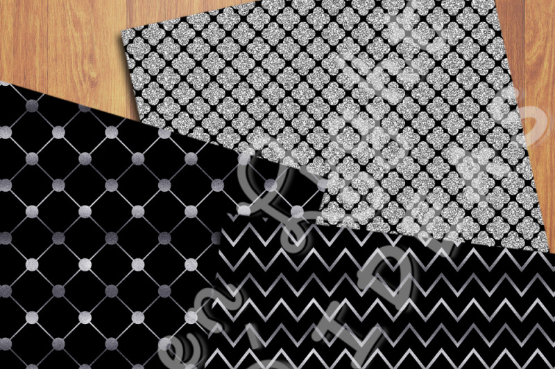 black-and-silver-digital-papers