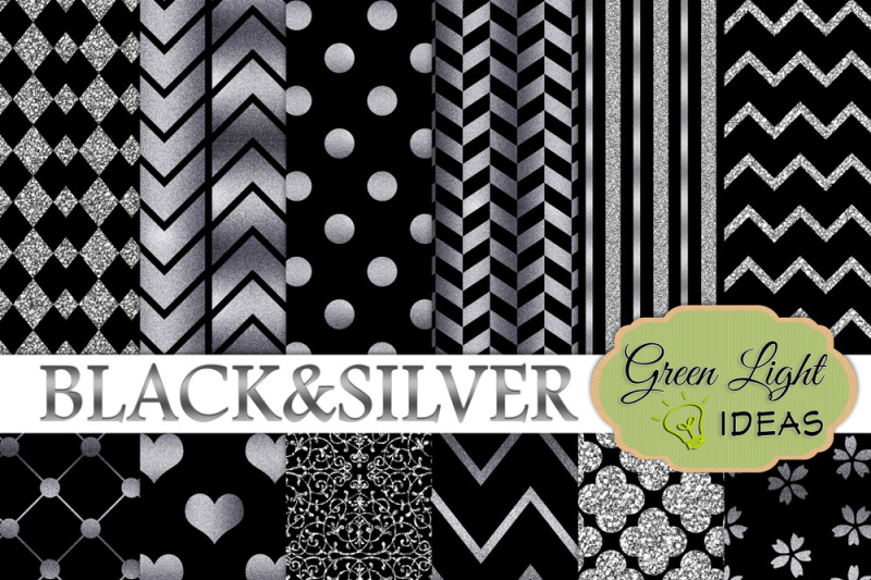 black-and-silver-digital-papers