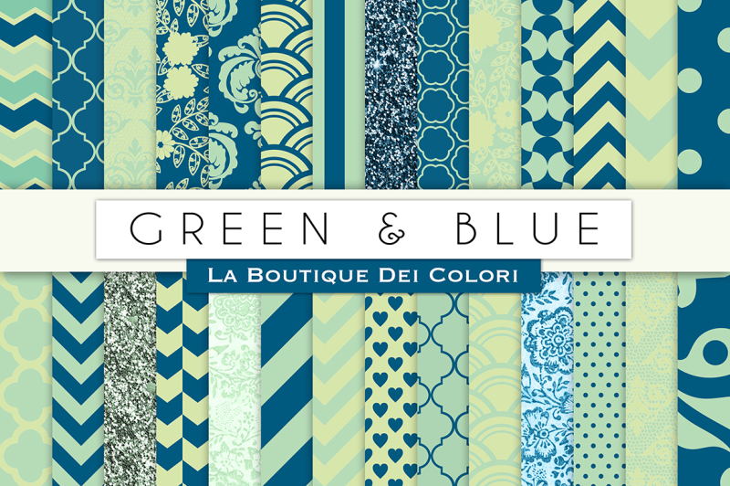green-and-blue-digital-papers