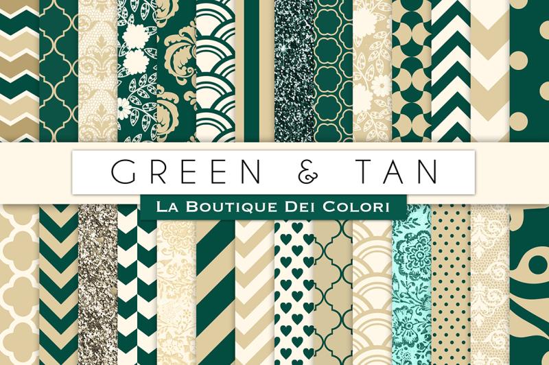 green-and-tan-digital-papers