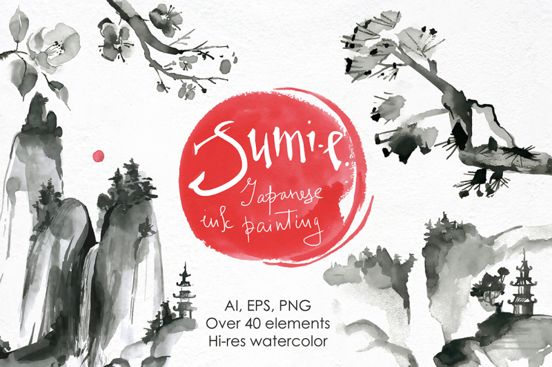 sumi-e-japanese-ink-painting