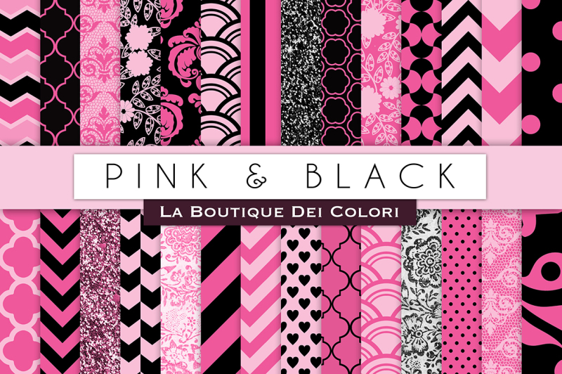 pink-and-black-digital-papers