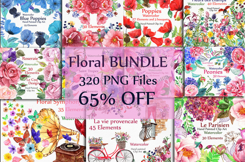 bundle-watercolor-floral-elements