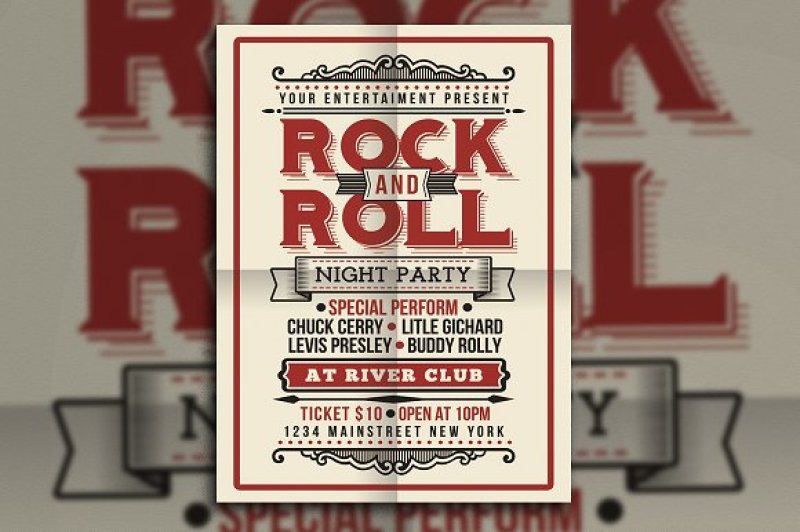 vintage-rock-and-roll-music-party