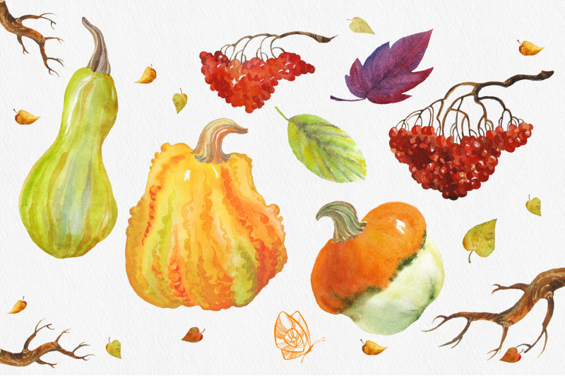 fall-colors-watercolor-collection
