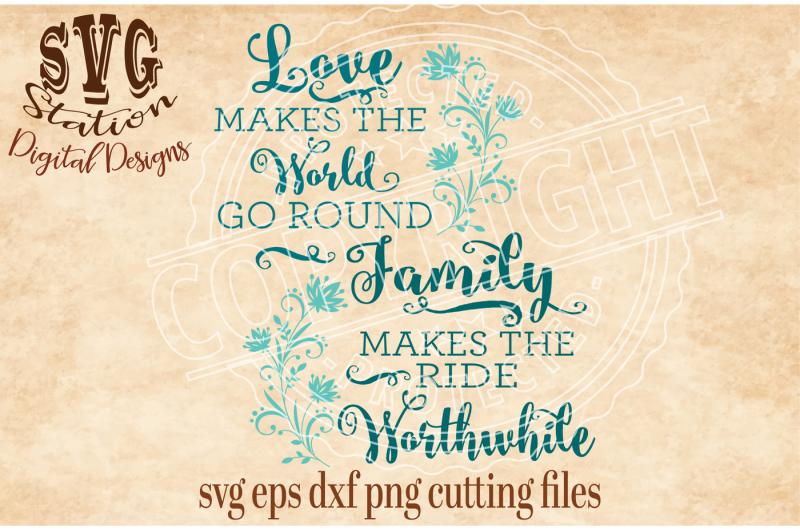 Love Makes The World Go Around / SVG DXF PNG EPS Cutting File
Silhouette Cricut Easy Edited