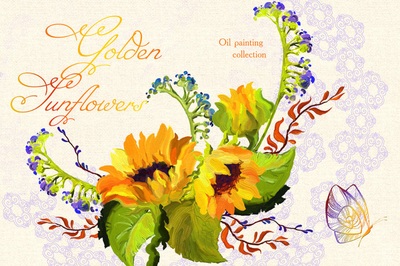 golden-sunflower-oil-painting