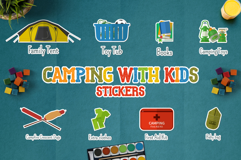 camping-with-kids-stickers