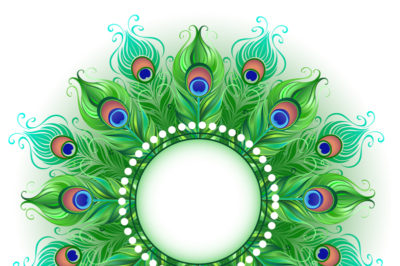 mandala-of-green-peacock-feathers