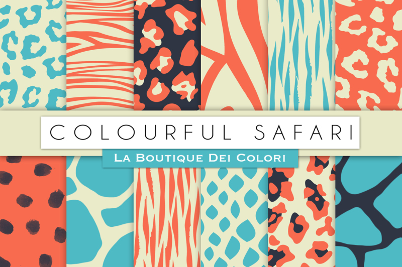 colourful-safari-digital-papers