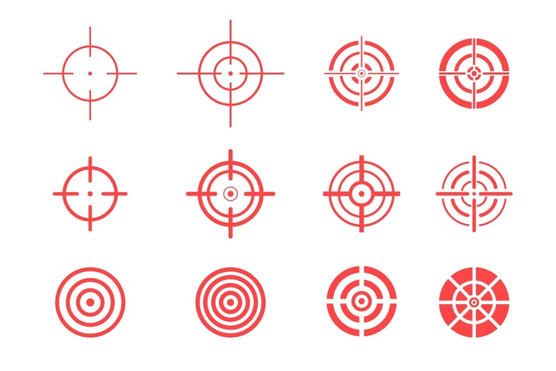 collection-of-red-target-icons