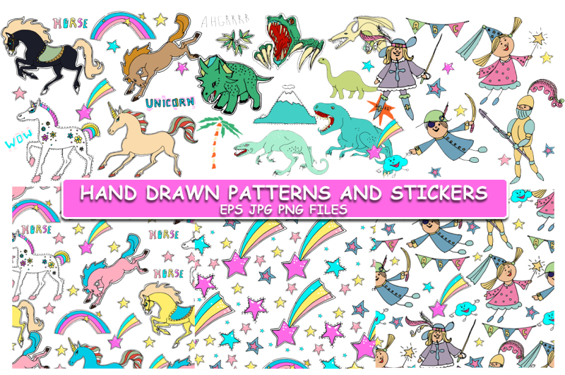 cute-hand-drawn-stickers-and-patterns