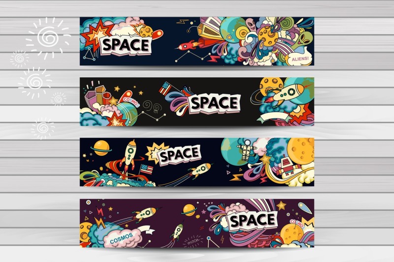 space-cartoon-set