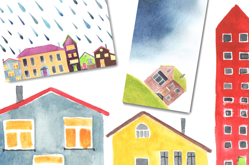 10-watercolor-houses