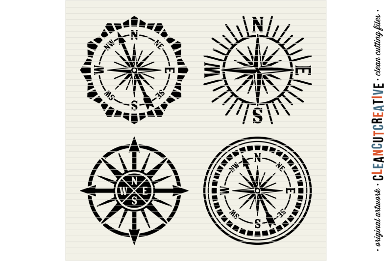 set-of-4-retro-compasses-svg-dxf-eps-png-cricut-amp-silhouette-clean-cutting-files