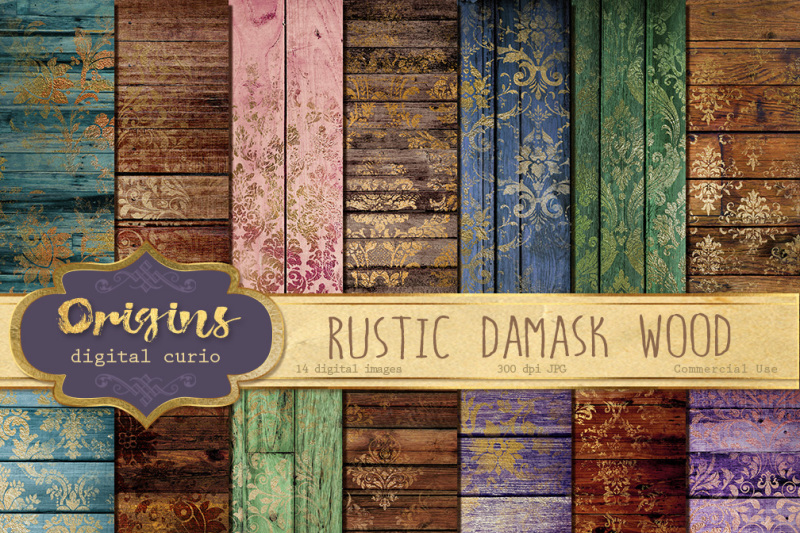 rustic-damask-wood-digital-paper