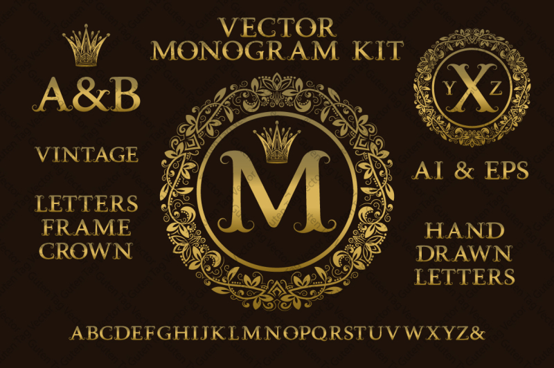 vintage-monogram-kit