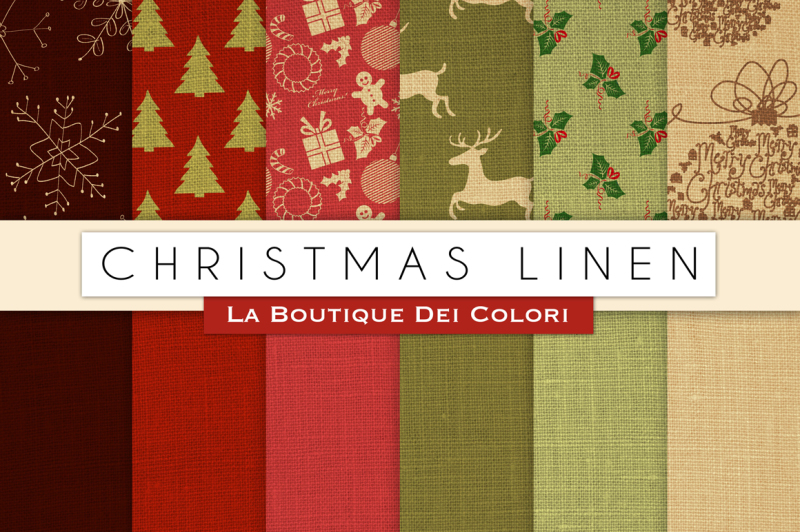 christmas-linen-digital-papers
