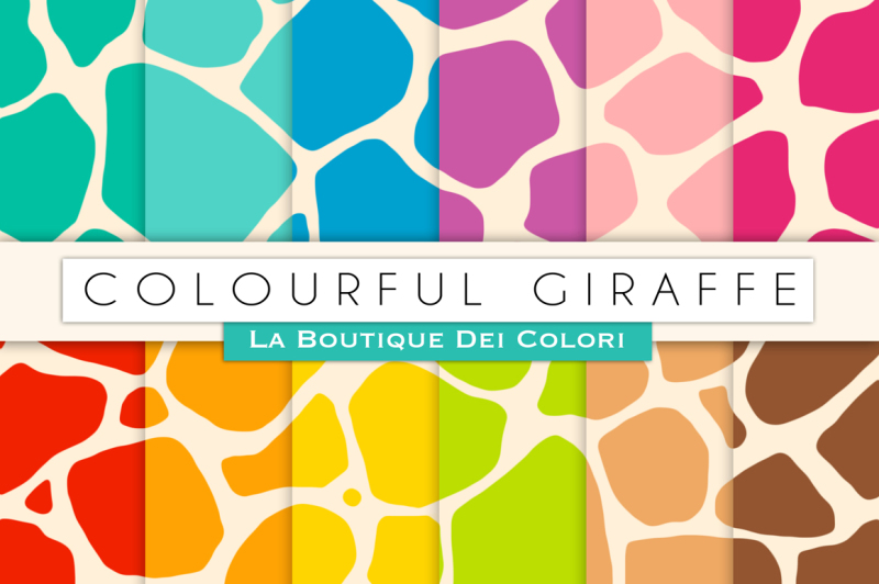 colourful-giraffe-digital-papers