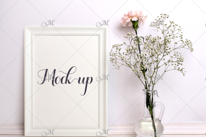 white-frame-flower-mockup-psd-smart