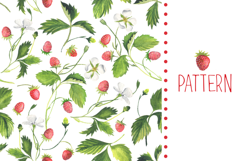 strawberry-wreath-pattern-and-isolated-berries