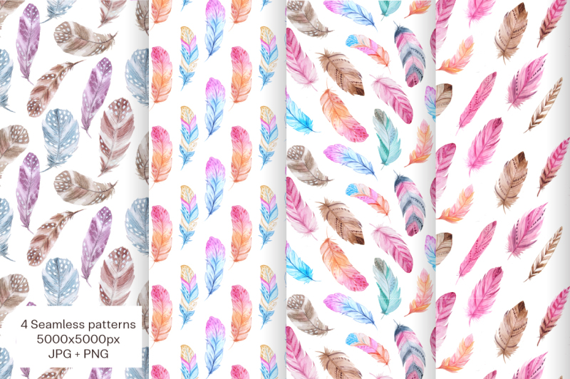 watercolor-fairytale-feathers-set