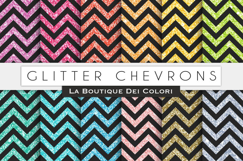 glitter-chevron-digital-papers