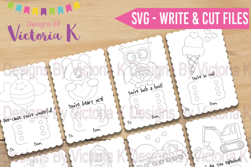 Valentine Coloring cards, SVG & DXF, Write and Cut, Valentine svg By