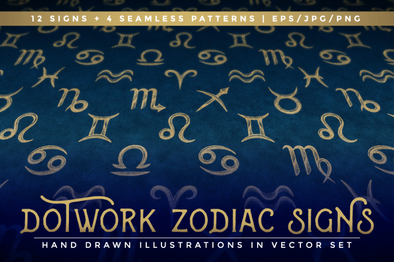 dotwork-zodiac-signs