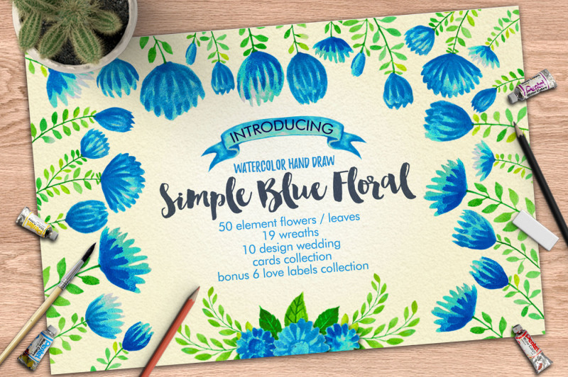 watercolor-simple-blue-floral