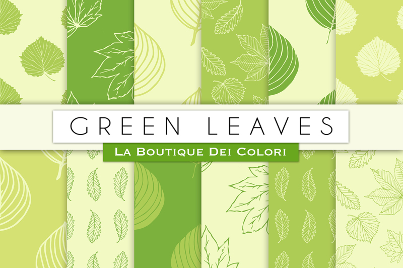 green-leaves-digital-papers