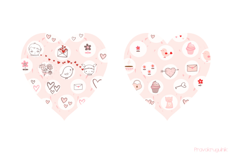 pink-hearts-with-drawings-cute-valentine-clip-art-love-clipart