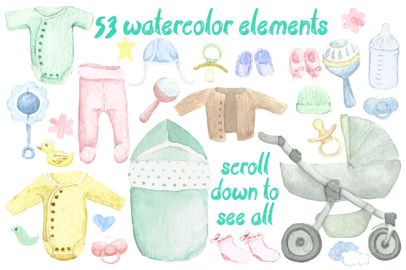 watercolor-baby-things-cipart