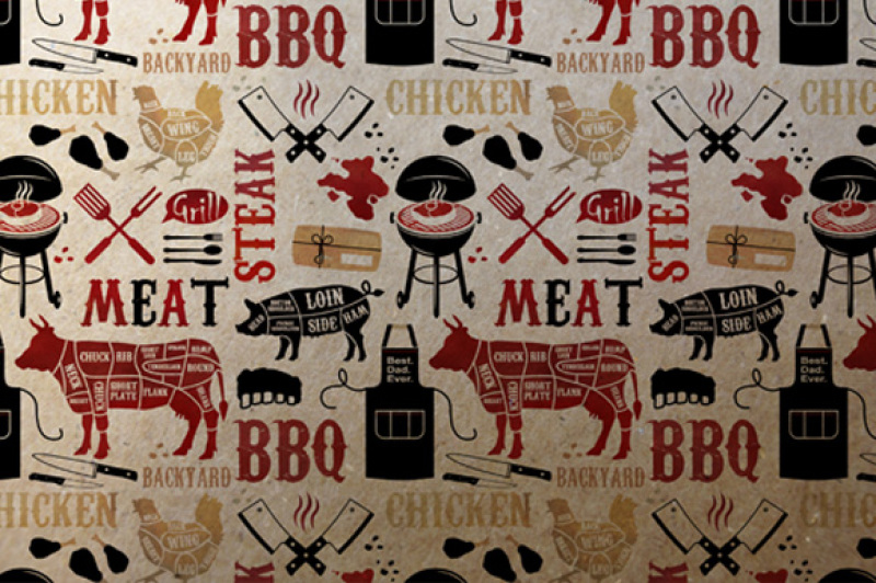 barbecue-pattern-with-meaty-icons