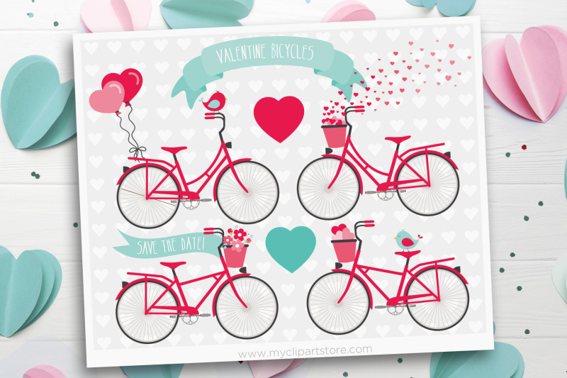valentine-bicycles-vector-clipart