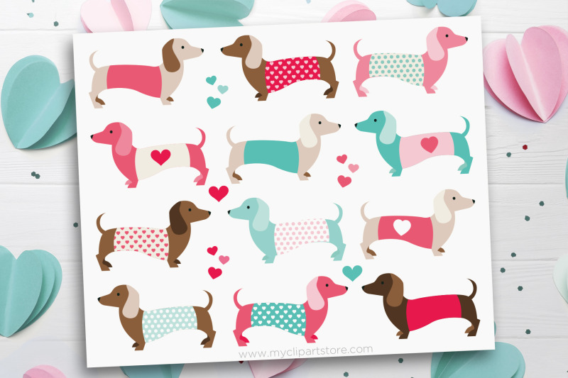 puppy-love-valentine-doxie-dachshunds-vector-clipart