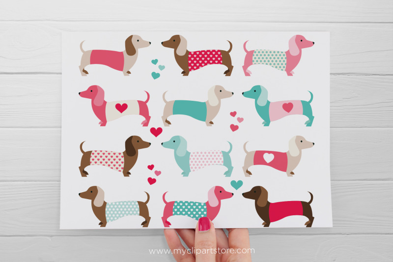 puppy-love-valentine-doxie-dachshunds-vector-clipart