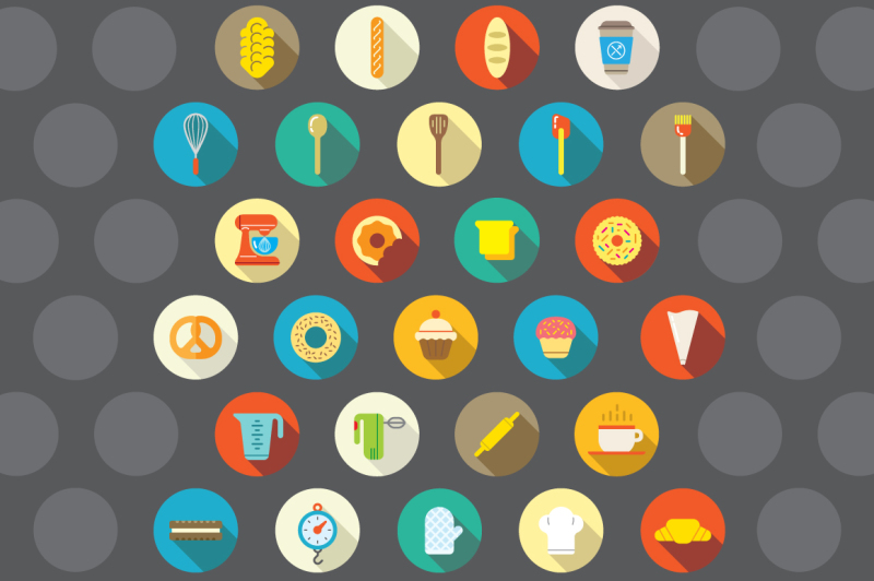 awesome-27-flat-vector-bakery-icons