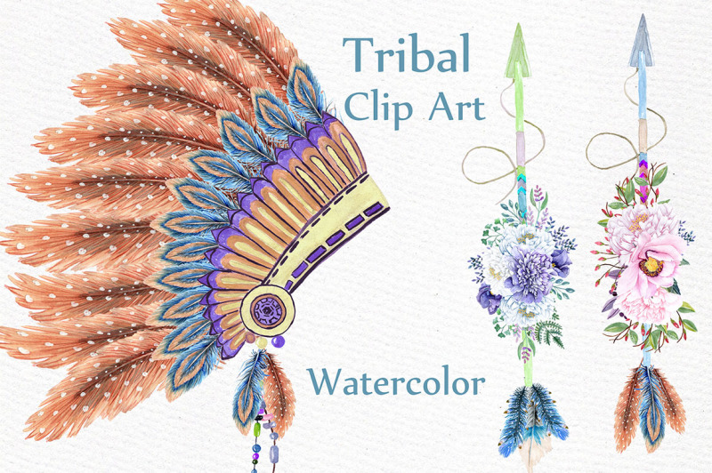 watercolor-tribal-clipart