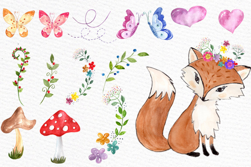 watercolor-woodland-animals-clipart