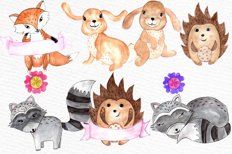 watercolor-woodland-animals-clipart