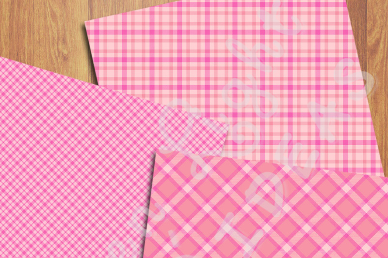 pink-plaid-digital-papers