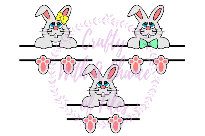 Download Easter SVG * Split Bunny SVG * Split Girl Easter Basket ...