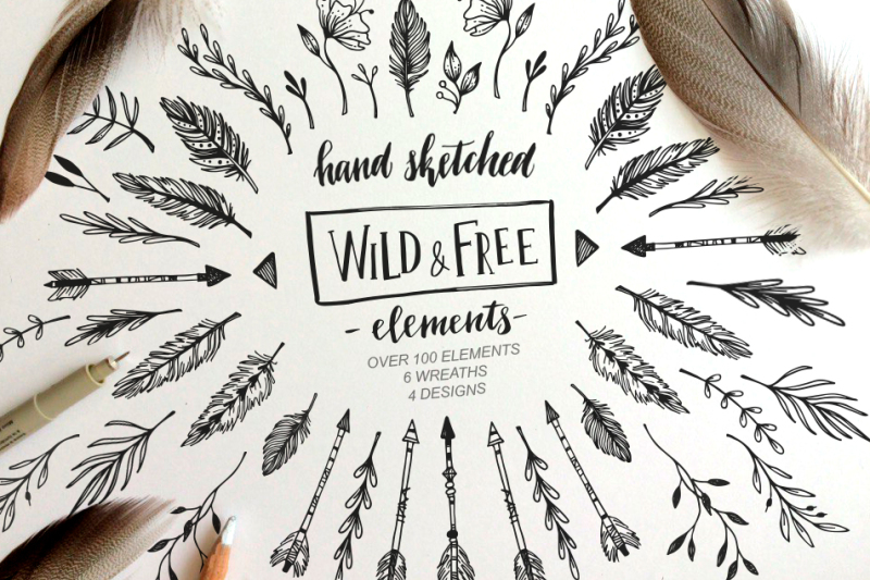 wild-and-free-hand-sketched-elements