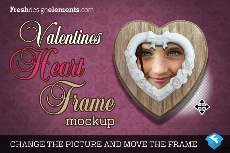 valentine-love-heart-frame-mockup
