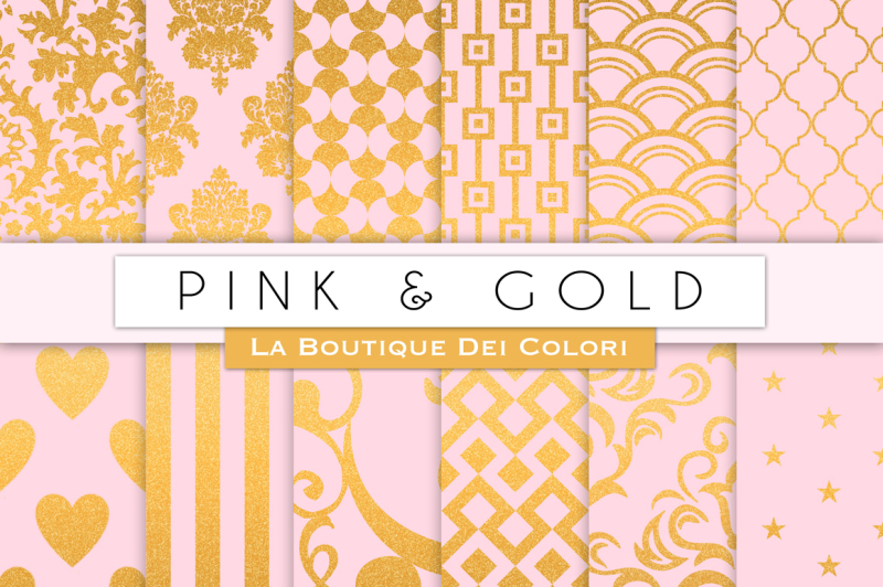 pink-and-gold-digital-papers