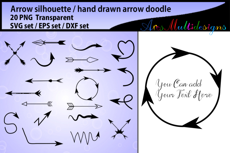 arrow-silhouette-vector-hand-drawn-arrow-doodle