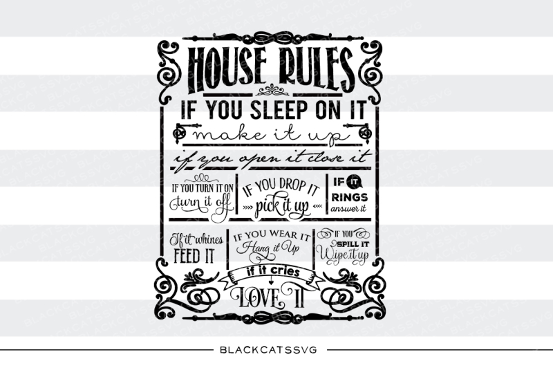 Download House Rules SVG files By BlackCatsSVG | TheHungryJPEG.com