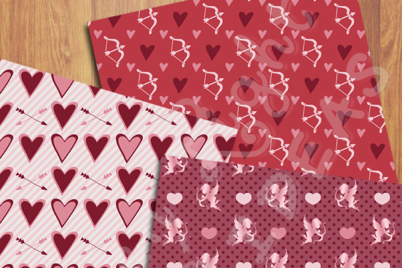 valentine-s-digital-papers-love-arrows-and-hearts-backgrounds