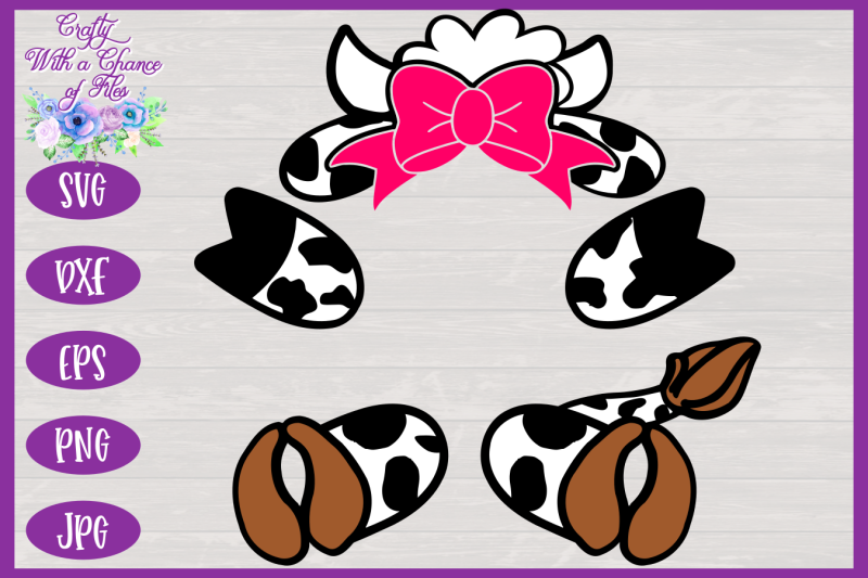 Cow Svg Cow Monogram Svg Farm Animal Svg Easter Svg By Crafty With A Chance Of Files Thehungryjpeg Com